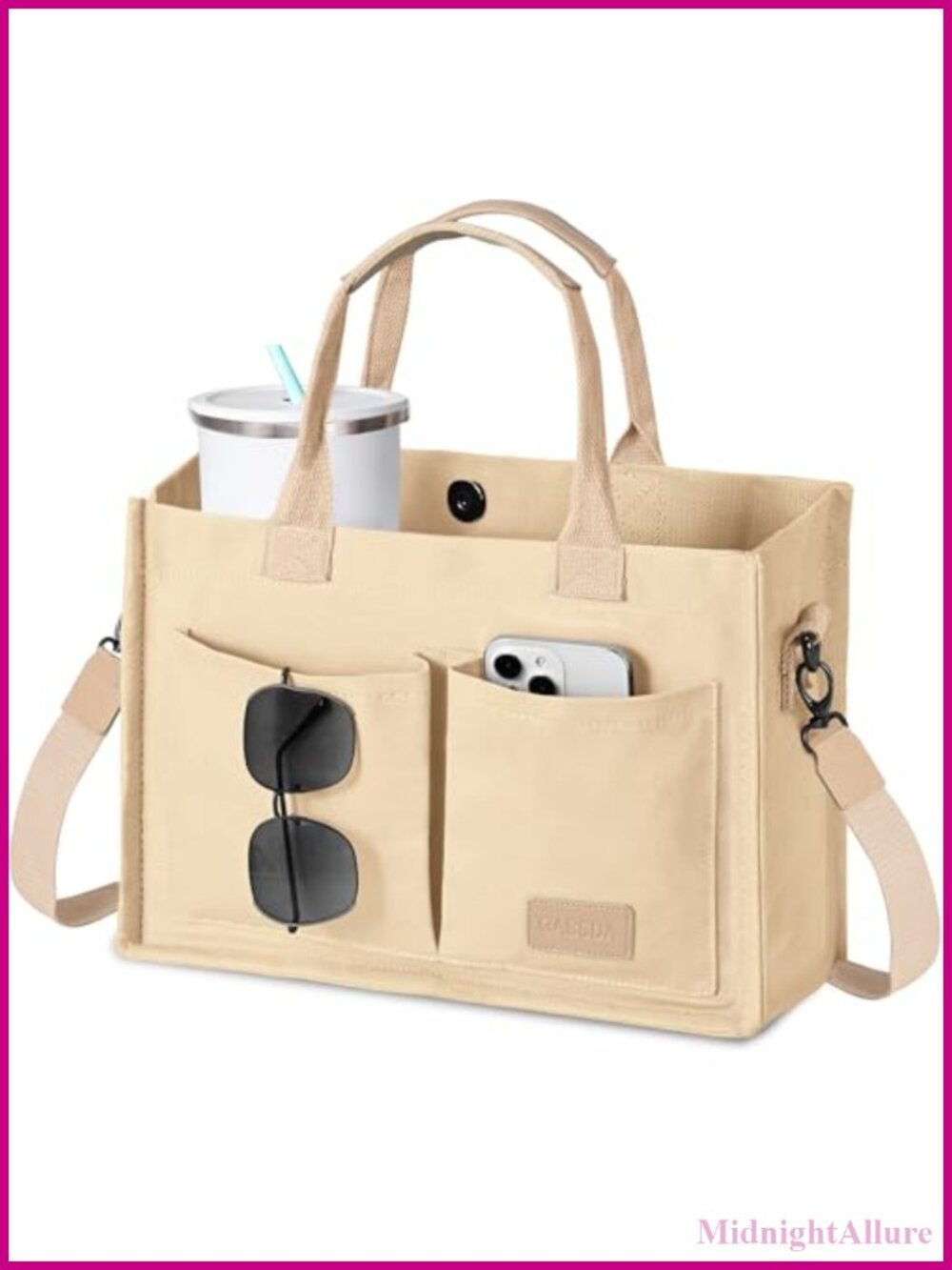 Canvas Tote Bag Crossbody Satchel Work Purse Top Handle Travel Nurse Teacher